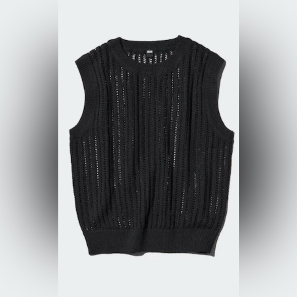 🛑SOLD 🥳 Uniqlo BLACK Knit Tank Top EUC